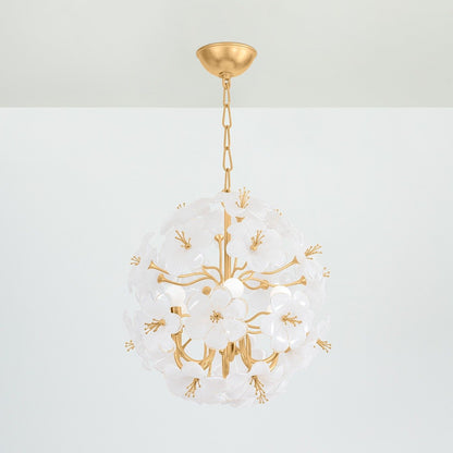 Hygea 6 Light Chandelier - Gold Leaf