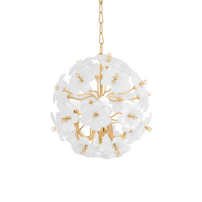 Hygea 6 Light Chandelier - Gold Leaf