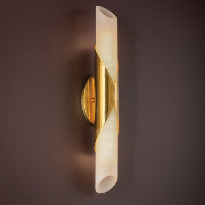 Camilla 2 Light Wall Sconce - Vintage Brass