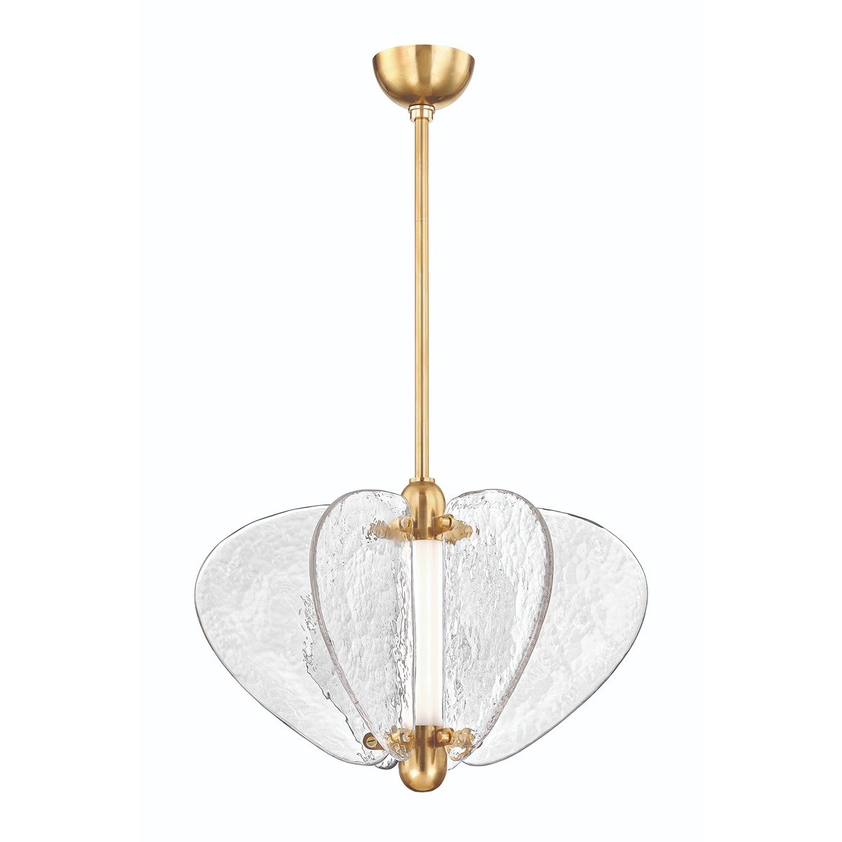 Freya 1 Light Pendant Light - Vintage Brass