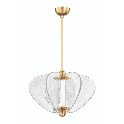 Freya 1 Light Pendant Light - Vintage Brass