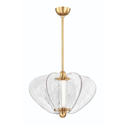 Freya 1 Light Pendant Light - Vintage Brass