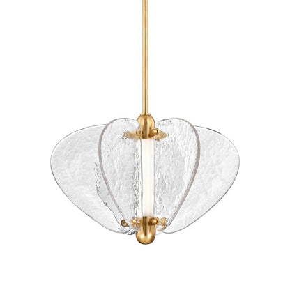 Freya 1 Light Pendant Light - Vintage Brass