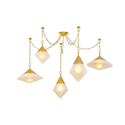 Angelique 5 Light Chandelier - Vintage Polished Brass | Outlet