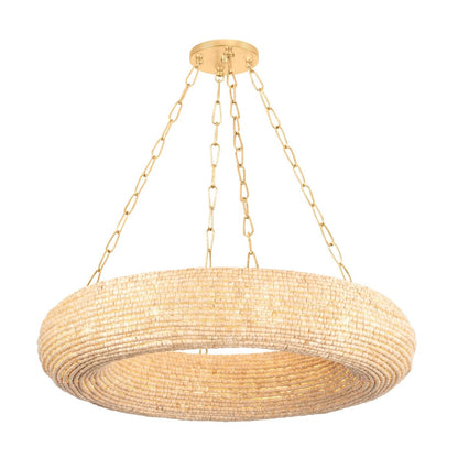Lure 10 Light Chandelier - Vintage Gold Leaf