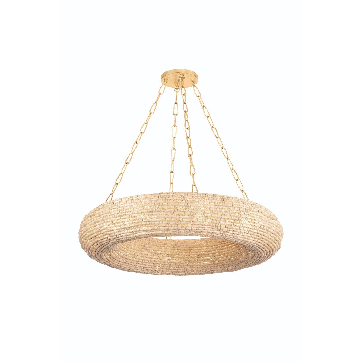 Lure 10 Light Chandelier - Vintage Gold Leaf