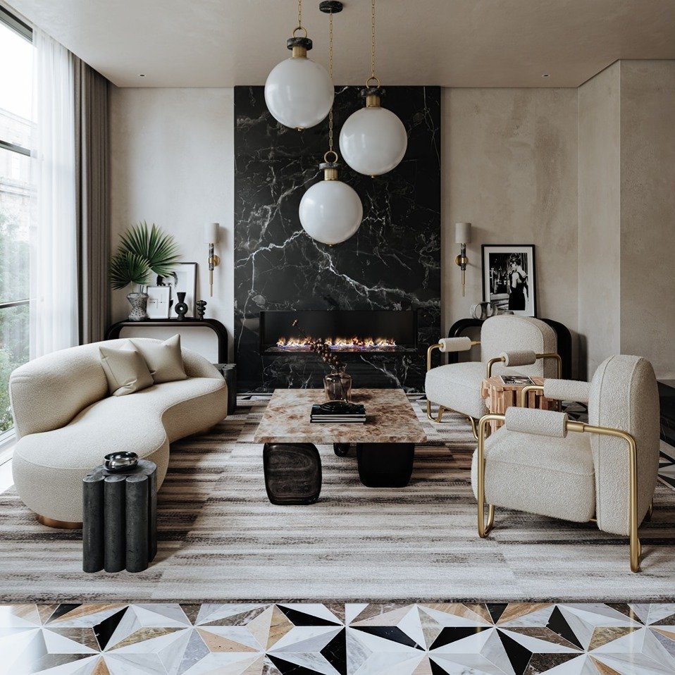 Solstice 1 Light Wall Sconce - Vintage Brass & Black Marble