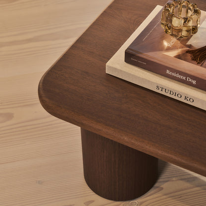 Alina - Dark Wood Rectangular Large Wooden Coffee Table