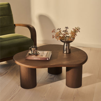 Savanna - Dark Wood Irregular Wooden Coffee Table