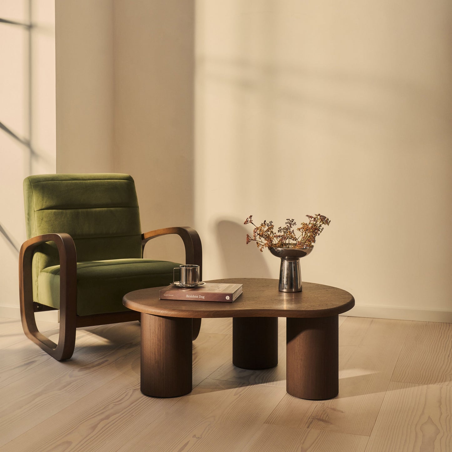 Savanna - Dark Wood Irregular Wooden Coffee Table