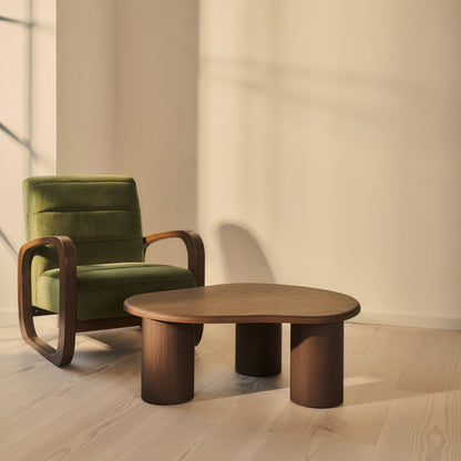 Savanna - Dark Wood Irregular Wooden Coffee Table