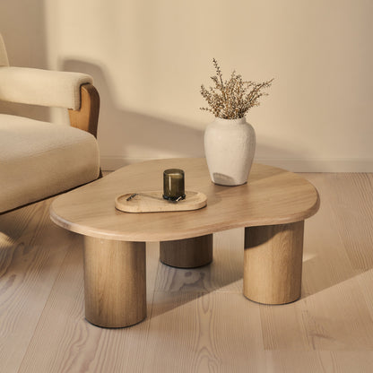 Savanna - Washed Wood Irregular Wooden Coffee Table