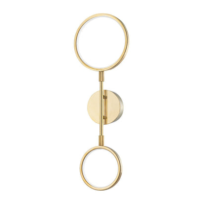 Saturn Wall Light - Aged Brass & Matte White