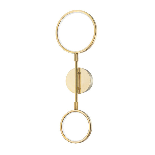 Saturn Wall Light - Aged Brass & Matte White