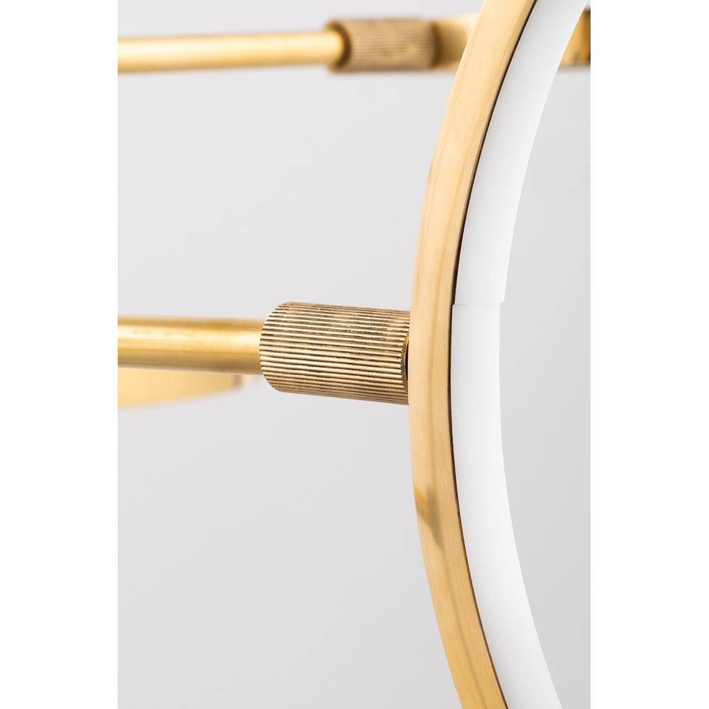Saturn Wall Light - Aged Brass & Matte White