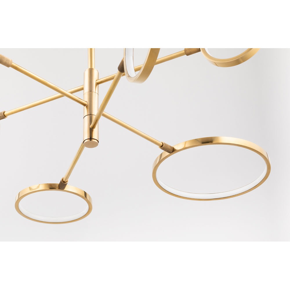 Saturn Pendant Light - Aged Brass & Matte White