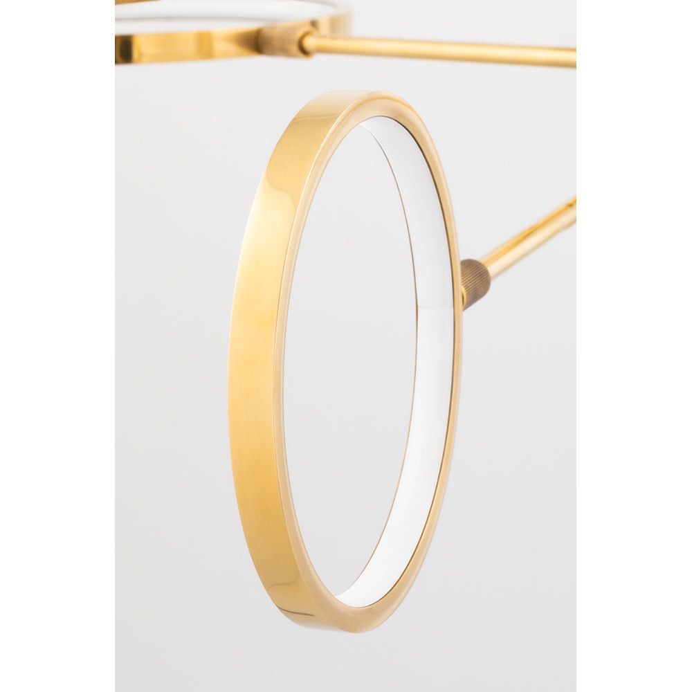 Saturn Pendant Light - Aged Brass & Matte White