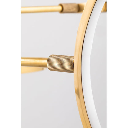 Saturn Pendant Light - Aged Brass & Matte White