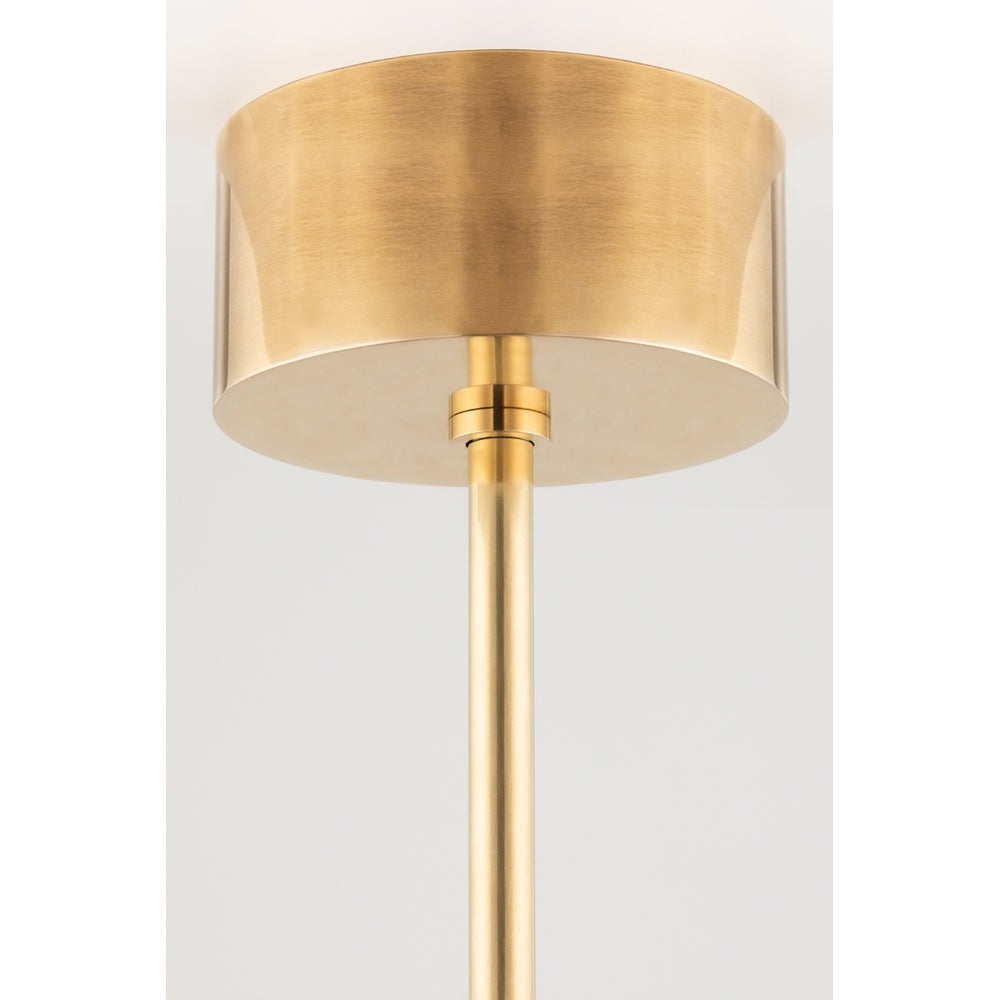 Saturn Pendant Light - Aged Brass & Matte White