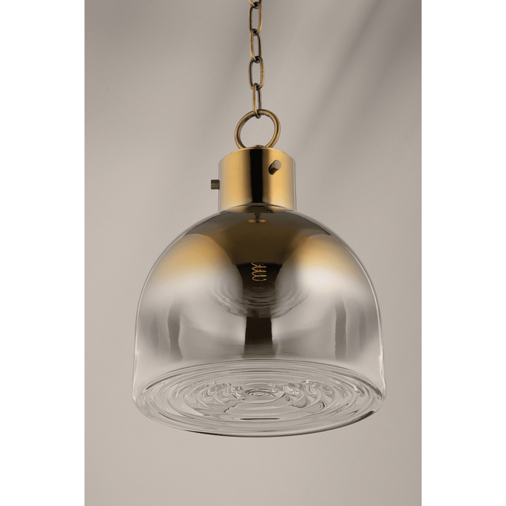 Beryl Glass Pendant Light - Brass