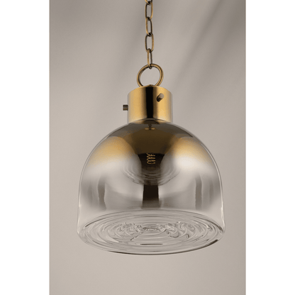 Beryl Glass Pendant Light - Brass