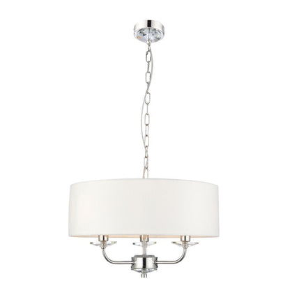 Nyla 3 Arm Pendant Light - Bright Nickel