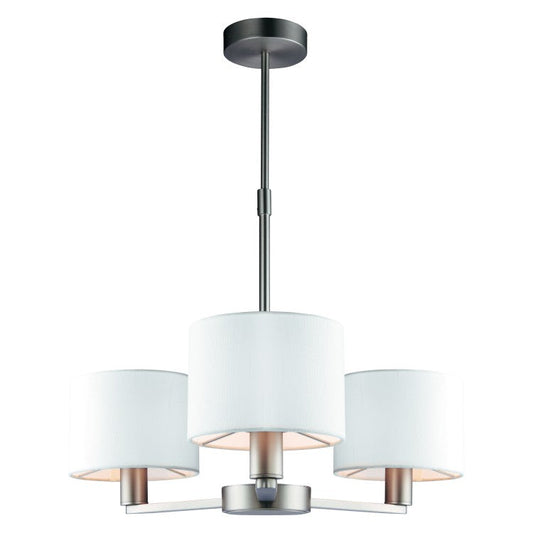 Dani Small 3 Light Pendant Light - Matt Nickel