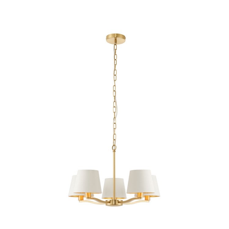 Hattie 5 Light Pendant Light - Brushed Gold