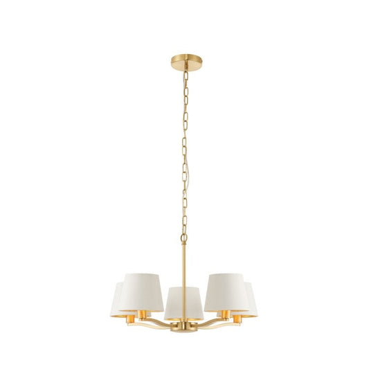 Hattie 5 Light Pendant Light - Brushed Gold