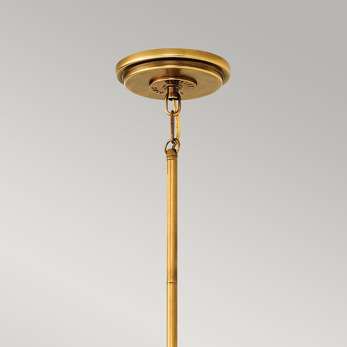 Fletcher 2 Light Pendant Light - Aged Zinc & Heritage Brass