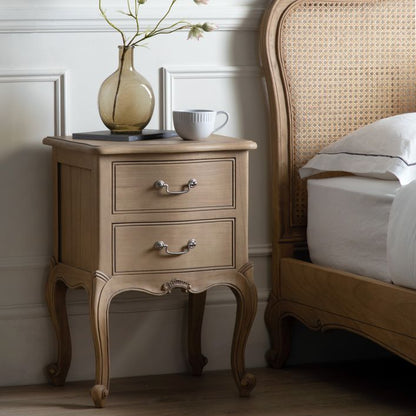 Chic Bedside Table - Weathered Wood