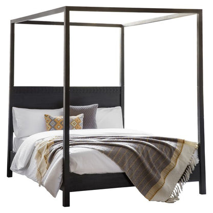 Boho Boutique 4 Poster Bed - Black