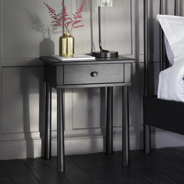 Wycombe 1 Drawer Bedside - Black