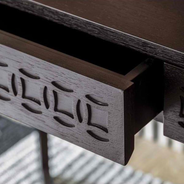 Boho Retreat 2 Drawer Desk - Brown