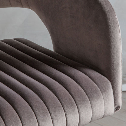 Murray Velvet Chair - Grey