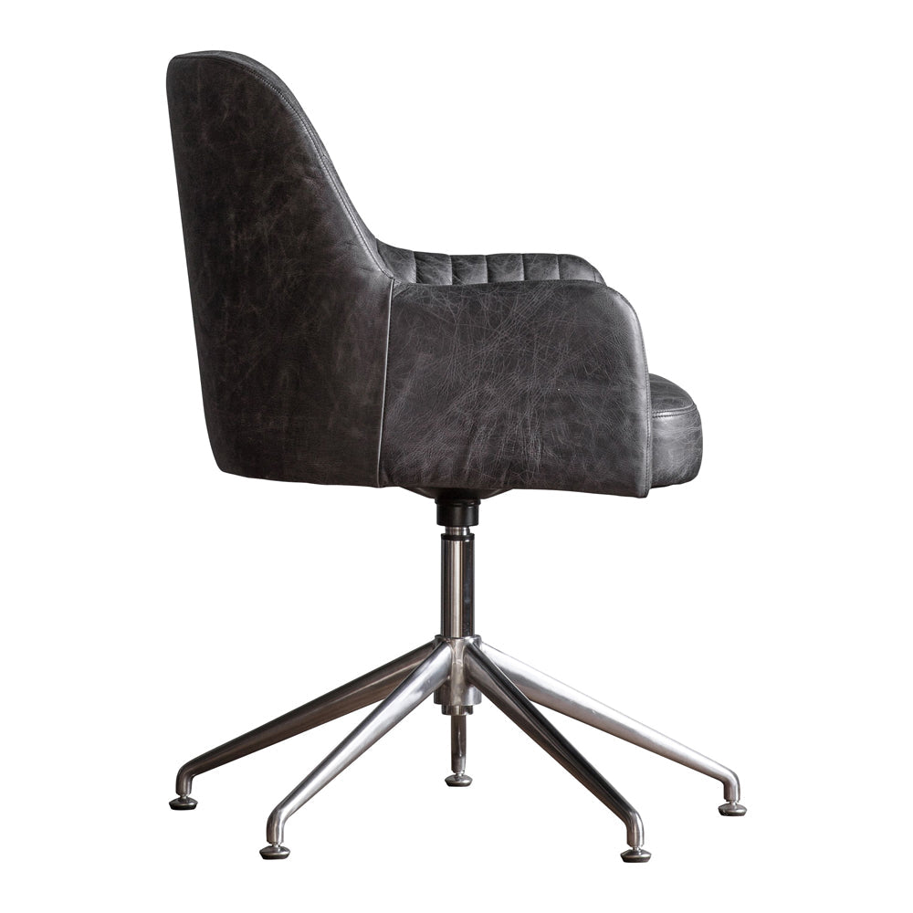 Curie Swivel Chair - Antique Ebony