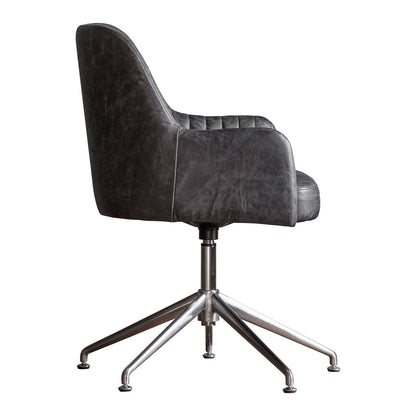 Curie Swivel Chair - Antique Ebony