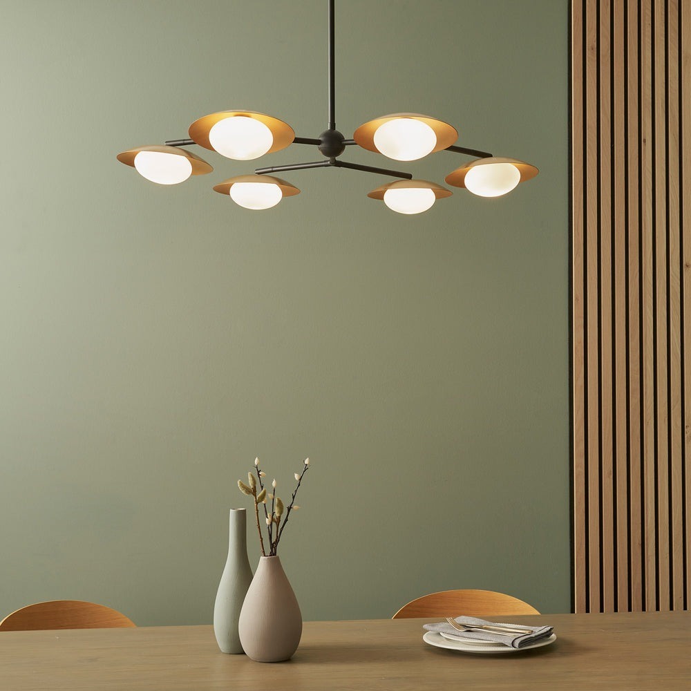 Mia 6 Light Ceiling Light - Bronze