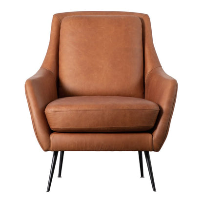 Cameron Leather Armchair in Brown
