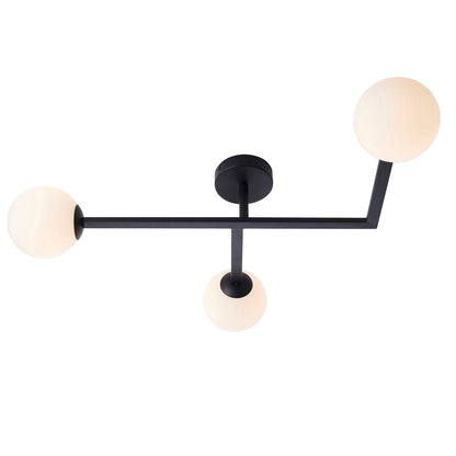 Brooklyn Bathroom 3 Ceiling Light - Black