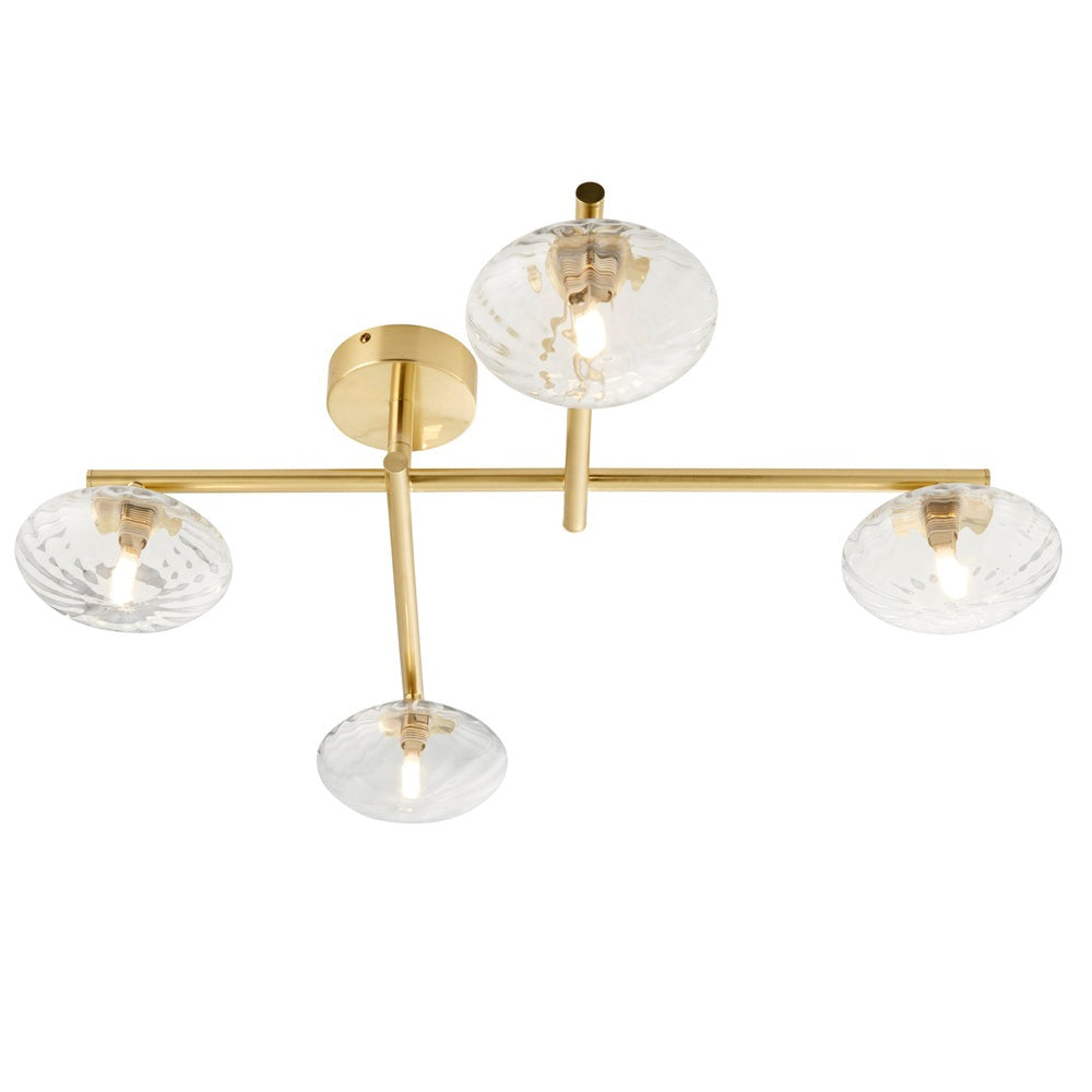 Harper Bathroom Ceiling Light - Satin Brass