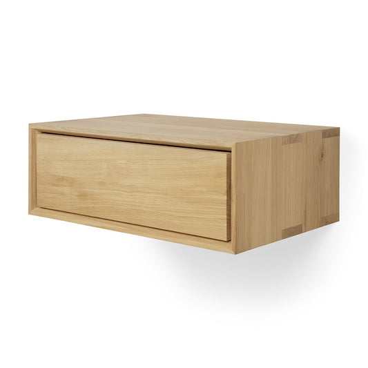 Nordic Ii 1 Drawer Hanging Bedside Table - Oak