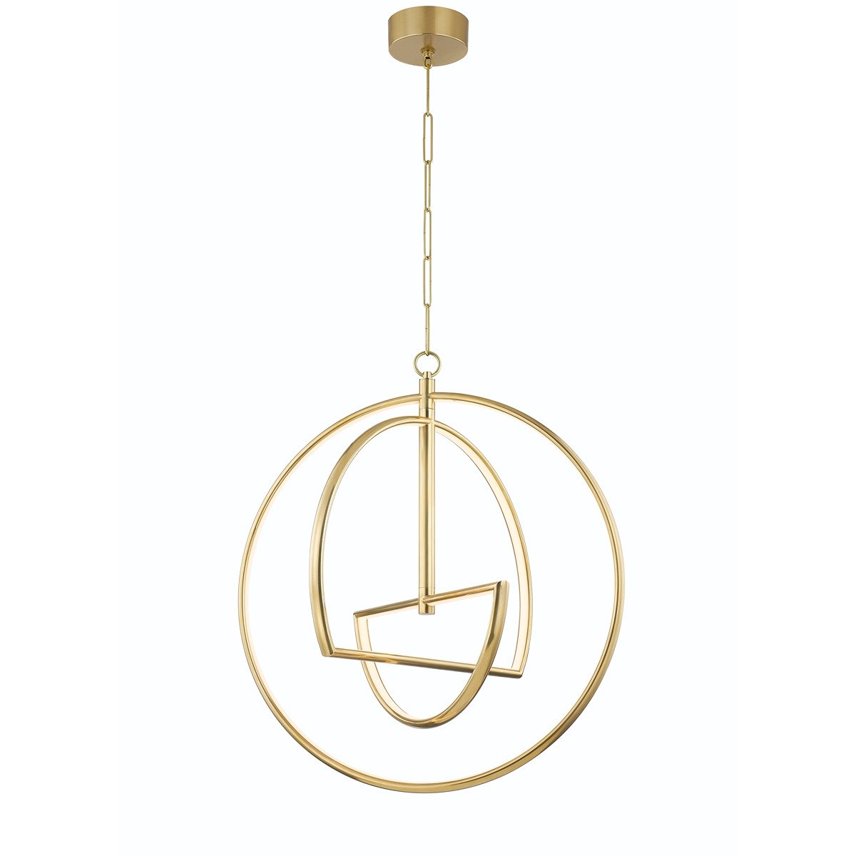 Welland 3 Light Chandelier - Aged Brass