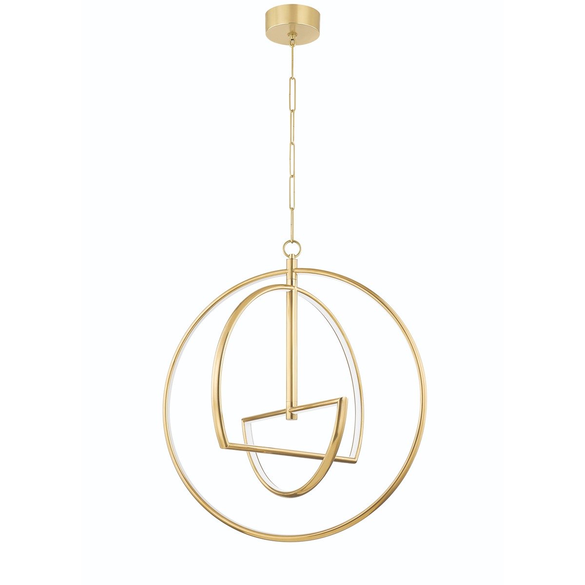 Welland 3 Light Chandelier - Aged Brass