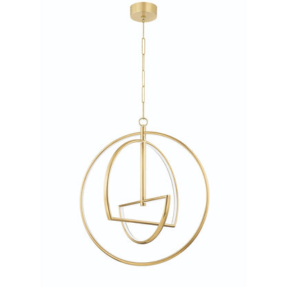 Welland 3 Light Chandelier - Aged Brass