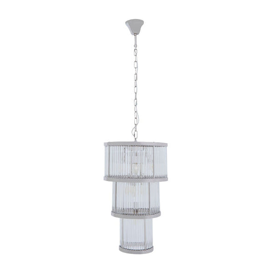 Salsa 3 Tier Chandelier - Nickel Finish