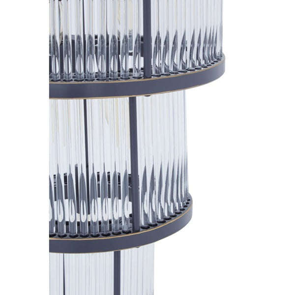 Salsa Antique 3 Tier Chandelier - Black