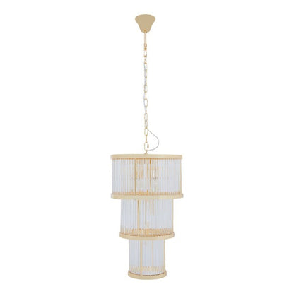 Salsa 3 Tier Drum Chandelier - Gold Finish