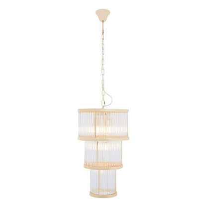 Salsa 3 Tier Drum Chandelier - Gold Finish