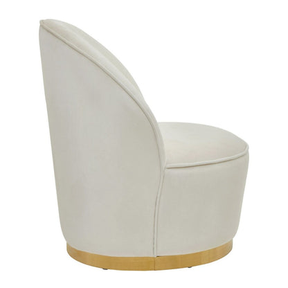 Tara Kids Accent Chair - Cream Velvet with Gold Legs